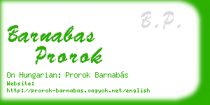 barnabas prorok business card