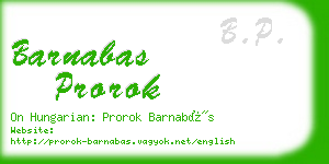 barnabas prorok business card